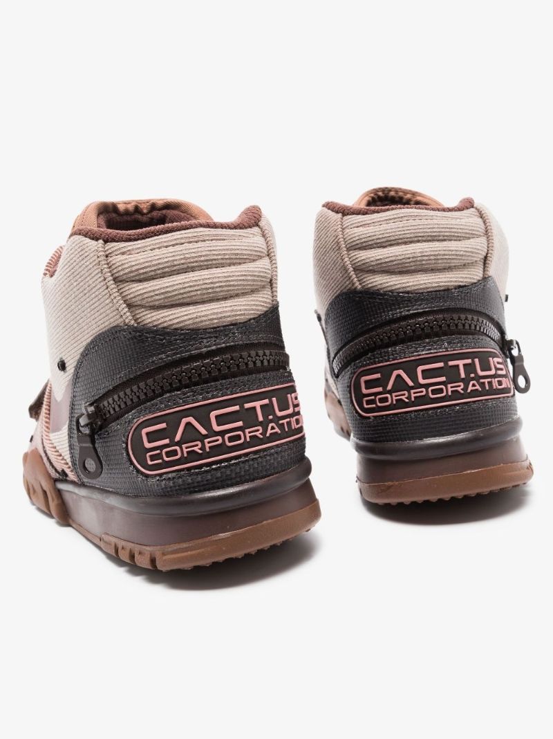 X Travis Scott Brown Cactus Jack Air 1 High Top Sneakers