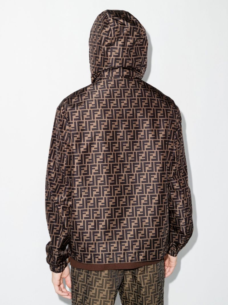 Black K-way Ff Monogram Reversible Jacket
