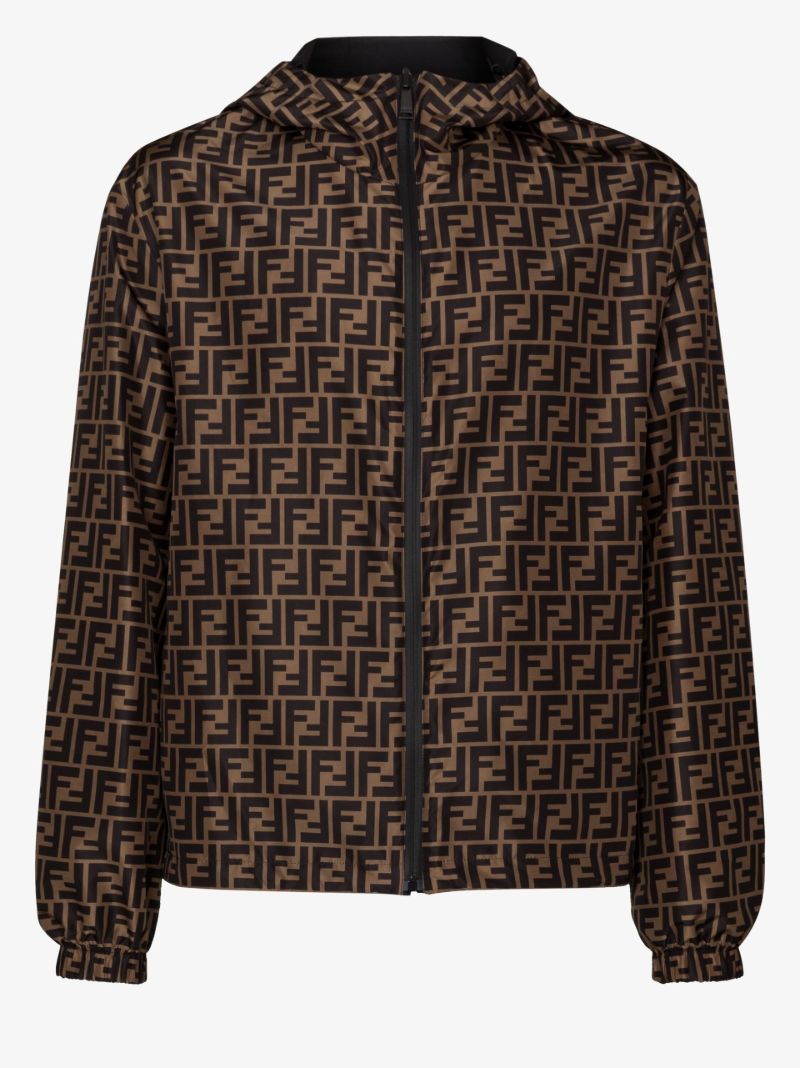 Black K-way Ff Monogram Reversible Jacket