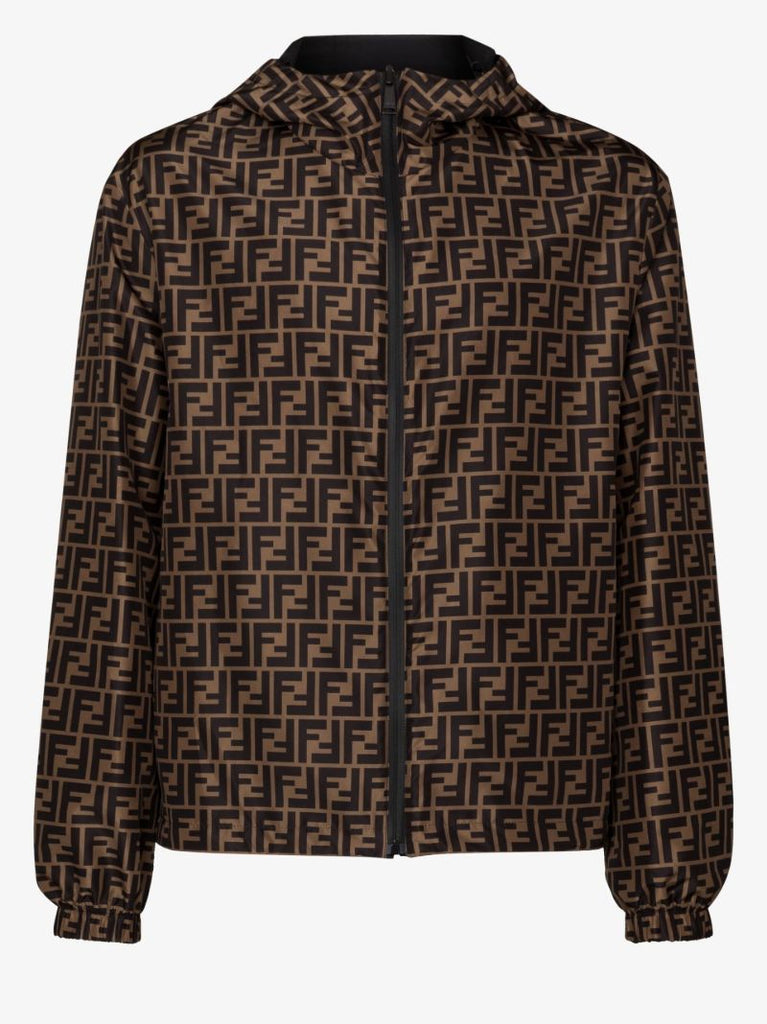 Black K-way Ff Monogram Reversible Jacket