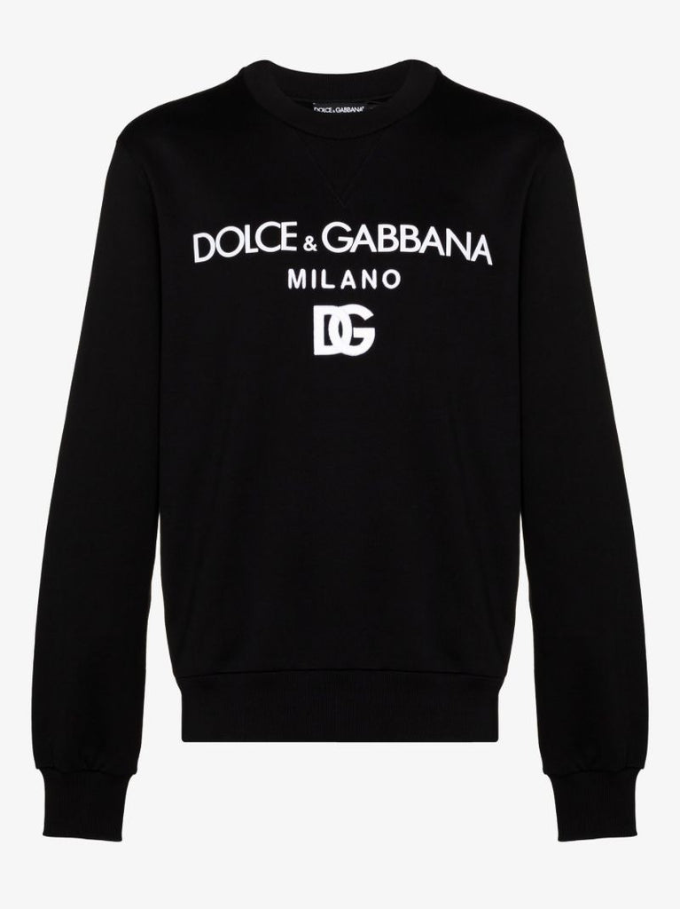 Black Logo Cotton Sweatshirt