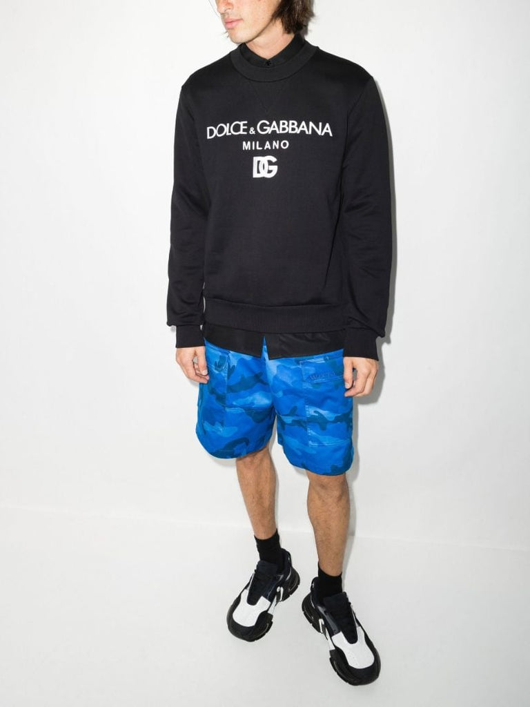 Black Logo Cotton Sweatshirt