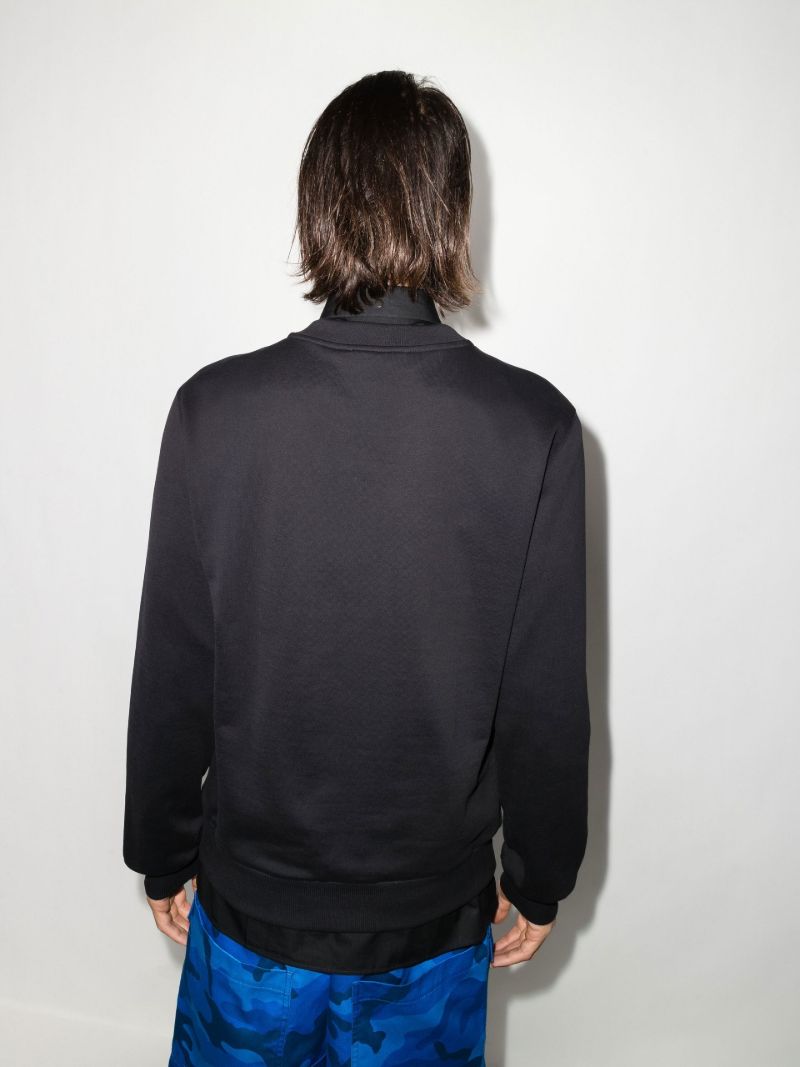 Black Logo Cotton Sweatshirt