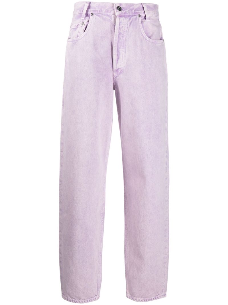 Purple Tapered Baggy Jeans