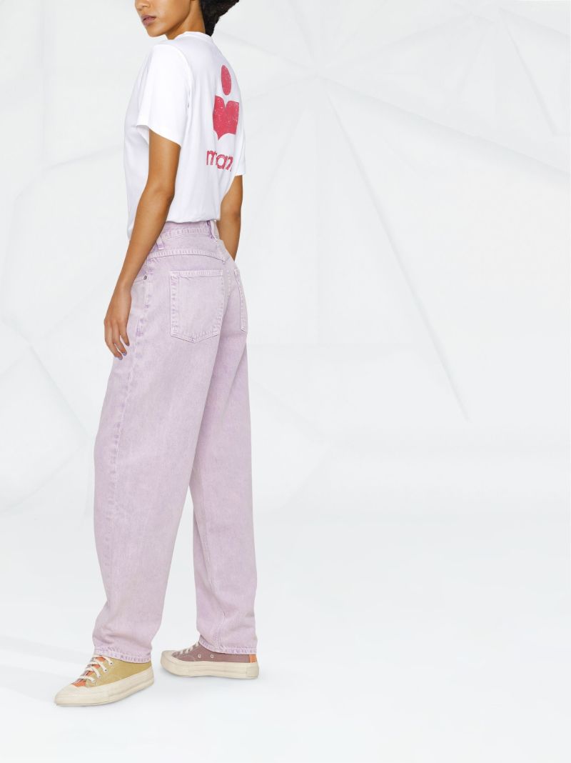 Purple Tapered Baggy Jeans