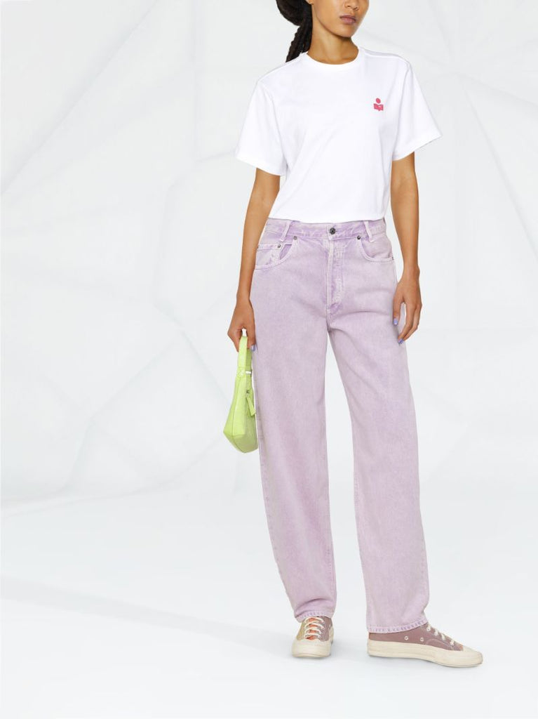 Purple Tapered Baggy Jeans
