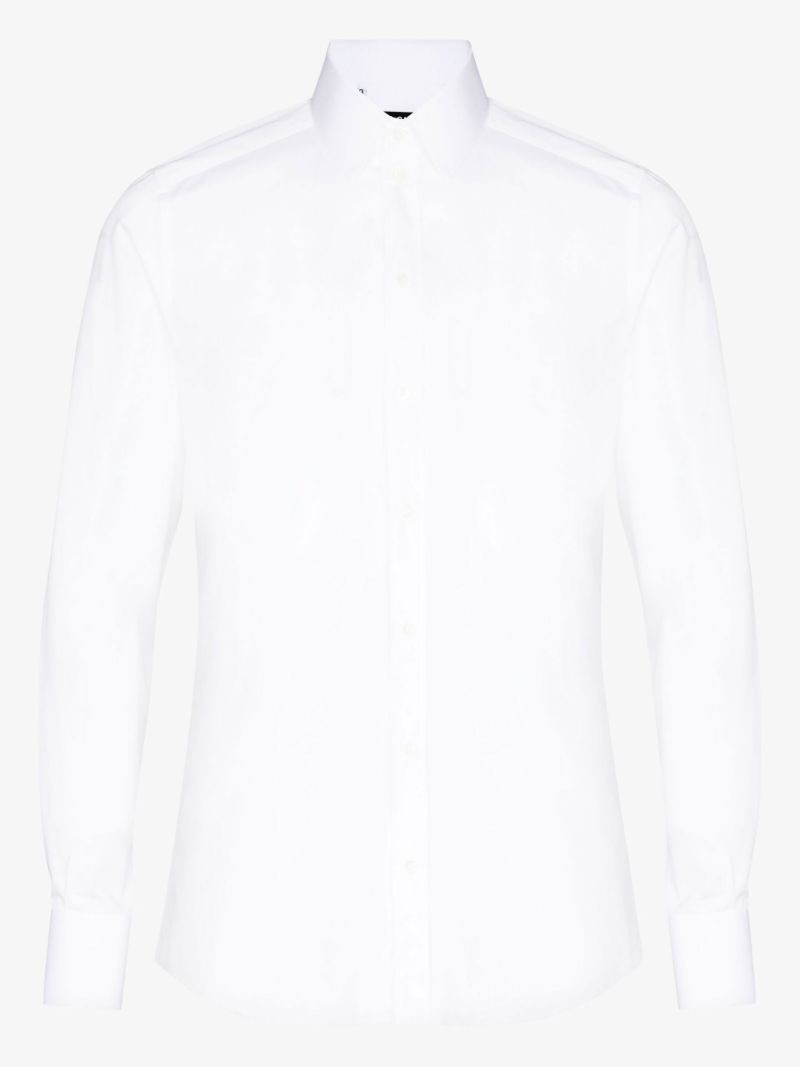 White Cotton Poplin Shirt