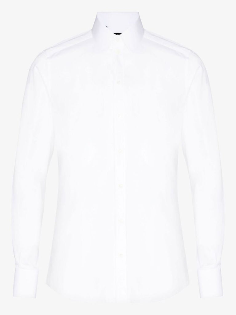 White Cotton Poplin Shirt