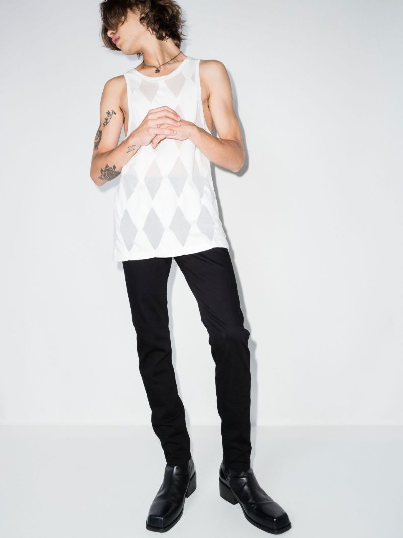 Black Logo Patch Straight Leg Jeans