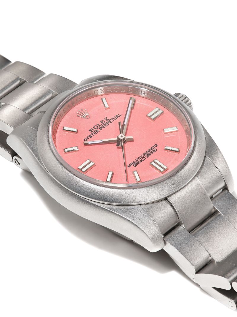 Customised Pre-owned Stainless Steel Rolex Oyster Perpetual Watch