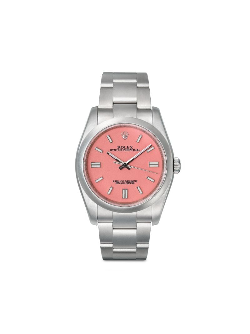 Customised Pre-owned Stainless Steel Rolex Oyster Perpetual Watch