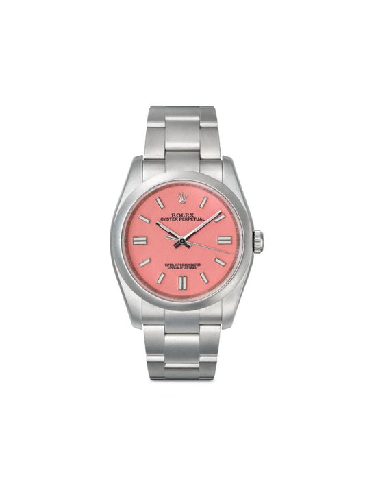 Customised Pre-owned Stainless Steel Rolex Oyster Perpetual Watch