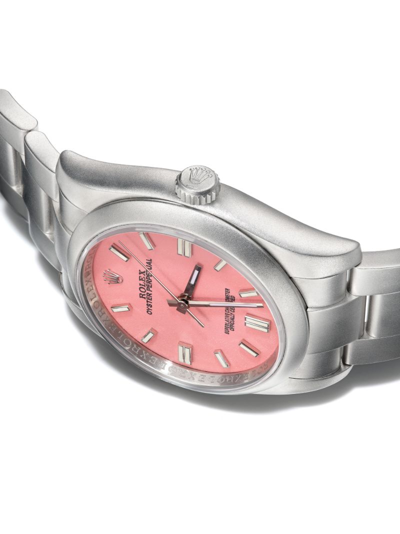 Customised Pre-owned Stainless Steel Rolex Oyster Perpetual Watch