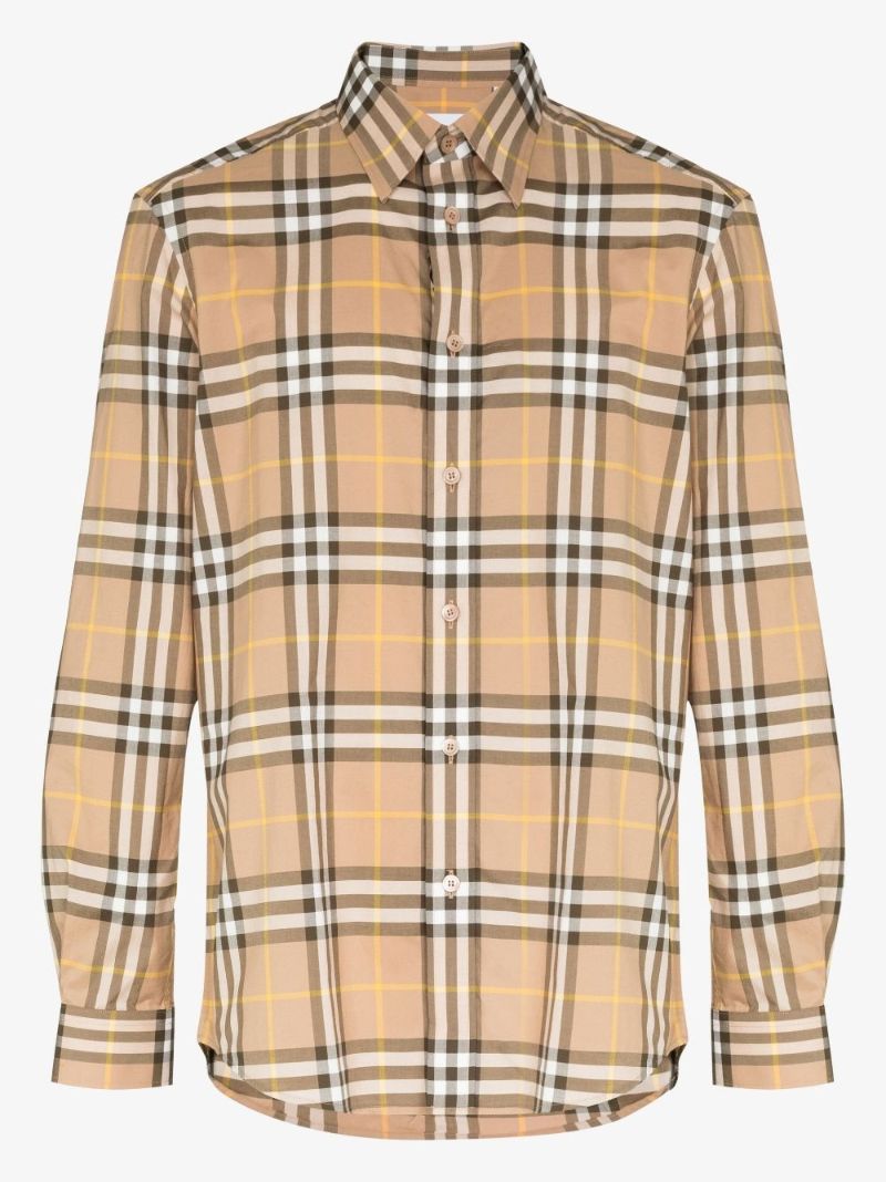 Neutral Vintage Check Cotton Shirt