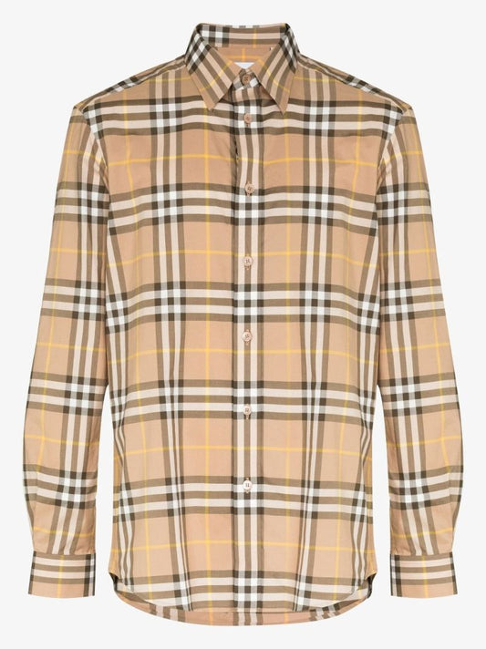 Neutral Vintage Check Cotton Shirt