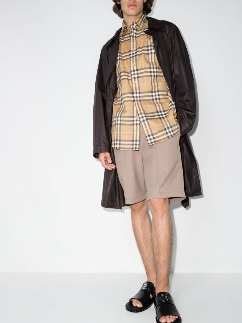 Neutral Vintage Check Cotton Shirt