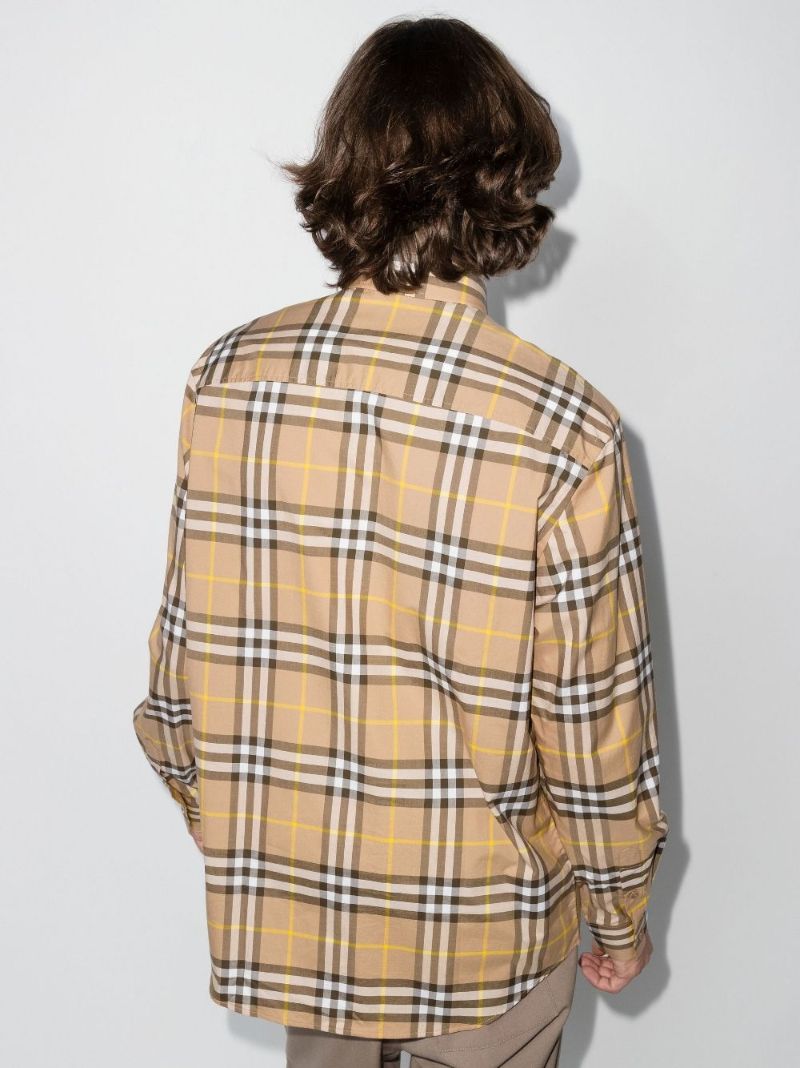 Neutral Vintage Check Cotton Shirt
