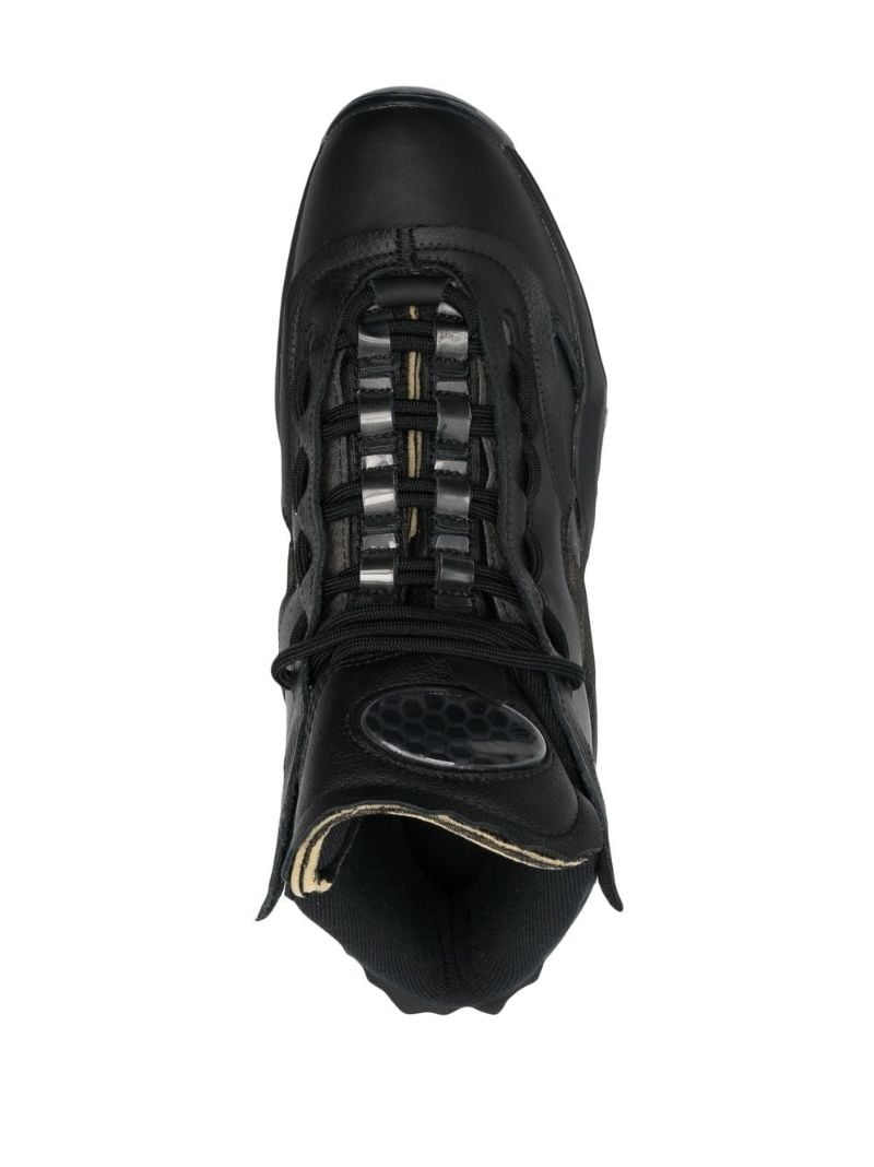 X Maison Margiela Black Question Mid Memory of Basketball Sneakers