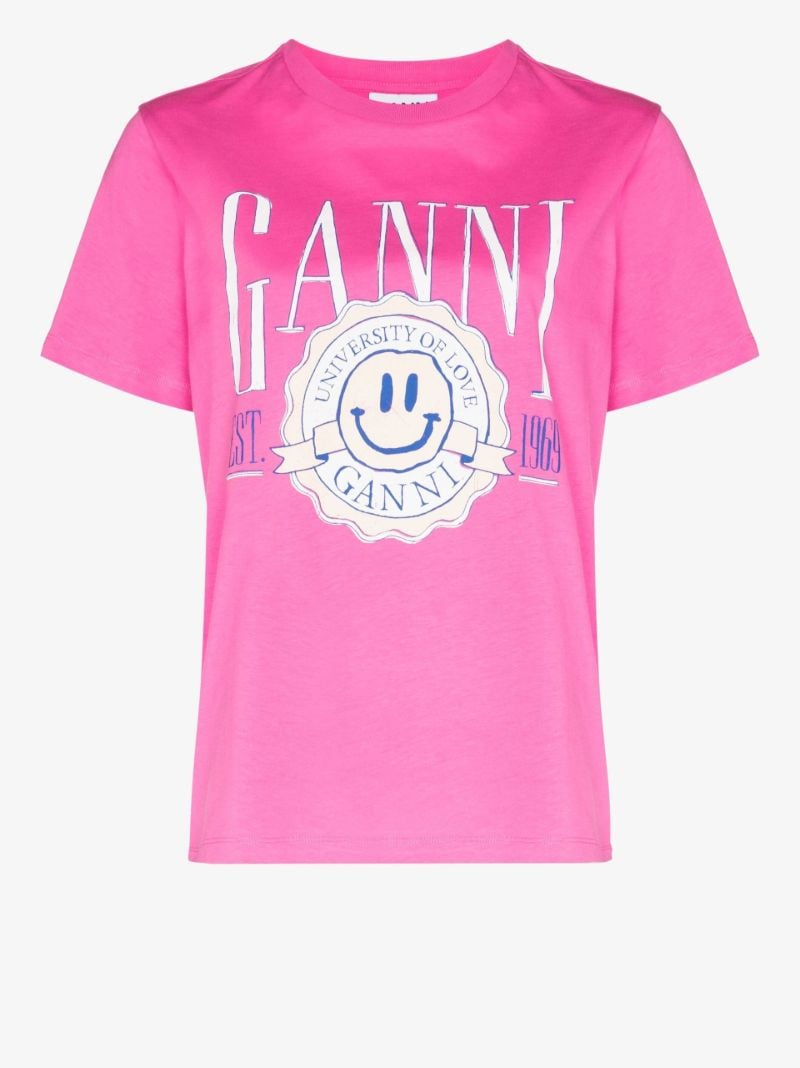 Pink University of Love Print T-shirt