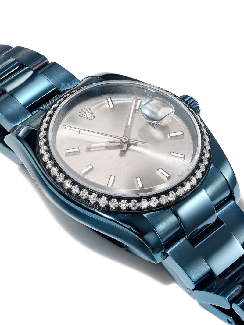 Customised Pre-owned Stainless Steel Rolex Datejust Watch