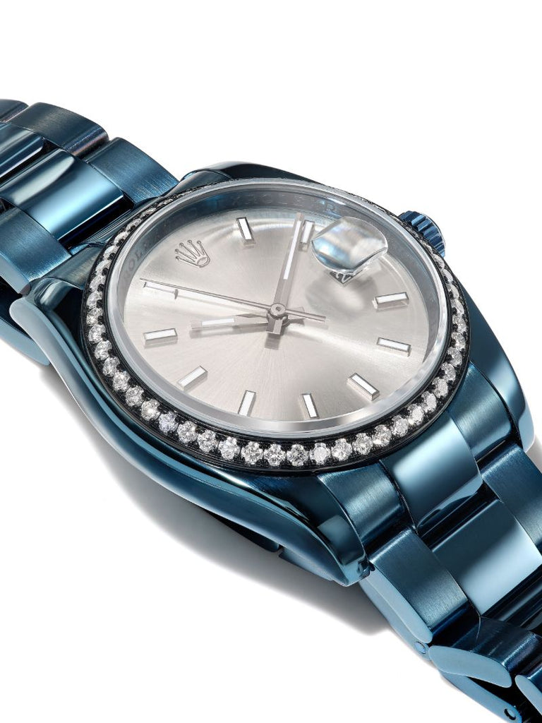Customised Pre-owned Stainless Steel Rolex Datejust Watch