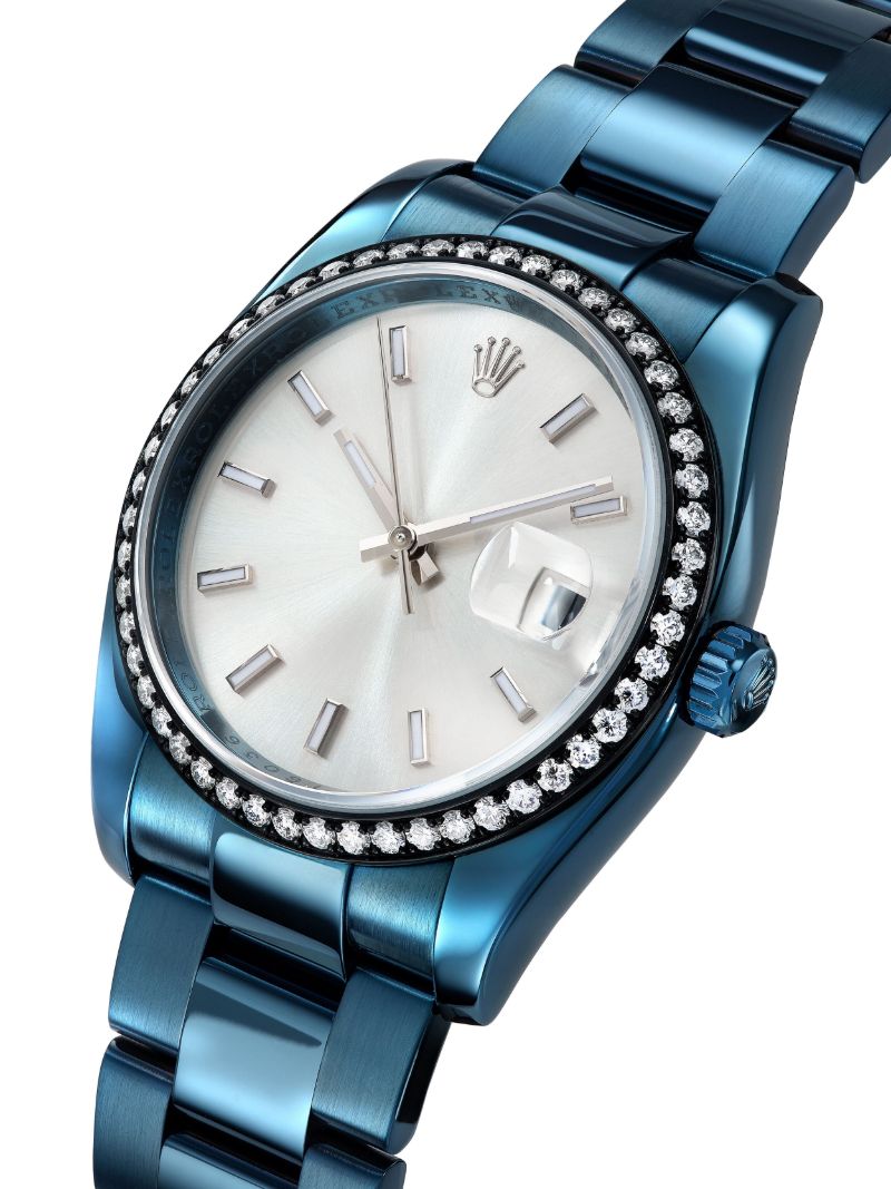 Customised Pre-owned Stainless Steel Rolex Datejust Watch