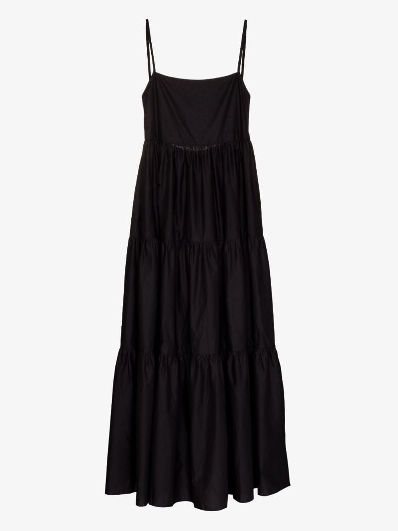 Black the Tiered Maxi Sundress