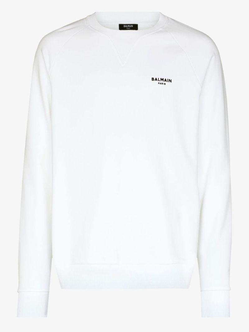 White Logo-print Cotton Sweatshirt