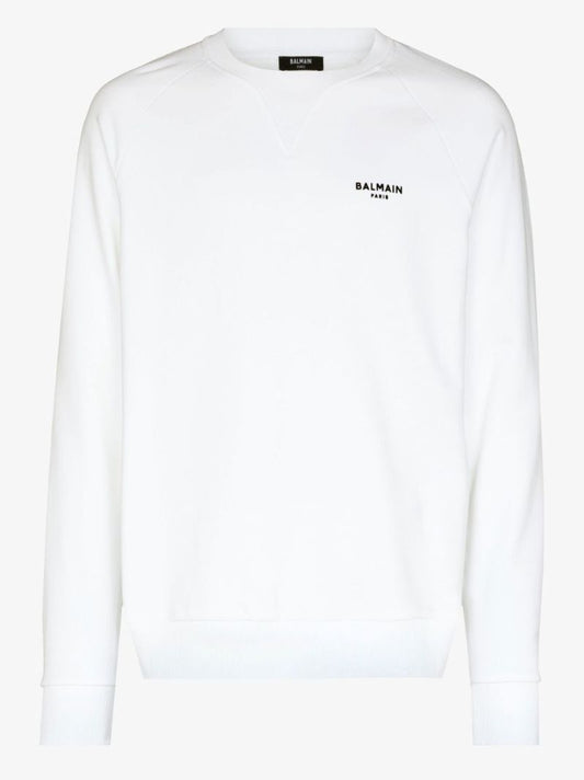 White Logo-print Cotton Sweatshirt