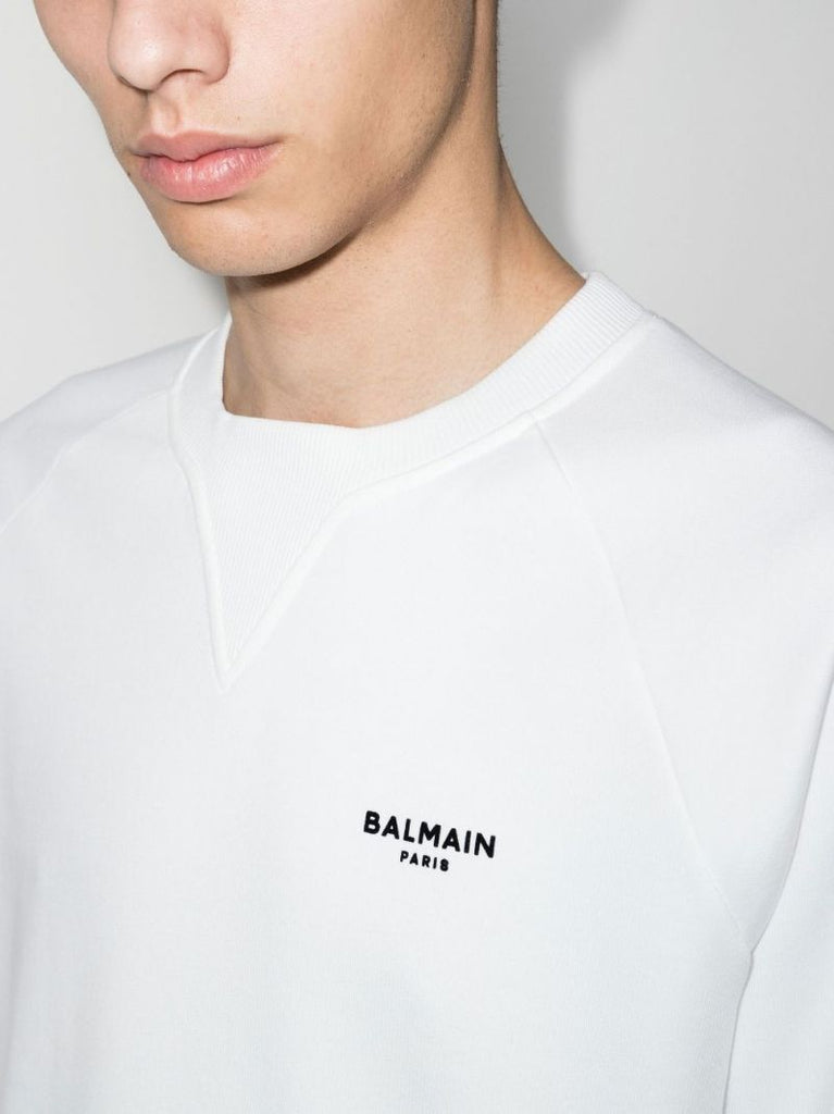 White Logo-print Cotton Sweatshirt