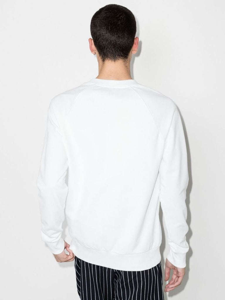 White Logo-print Cotton Sweatshirt