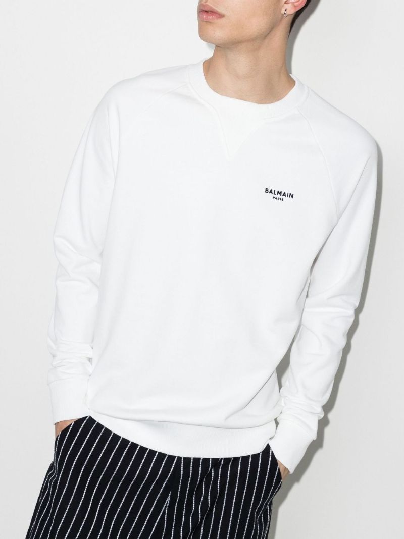 White Logo-print Cotton Sweatshirt