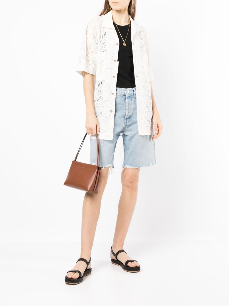 Blue Ira Distressed Organic Cotton Denim Shorts
