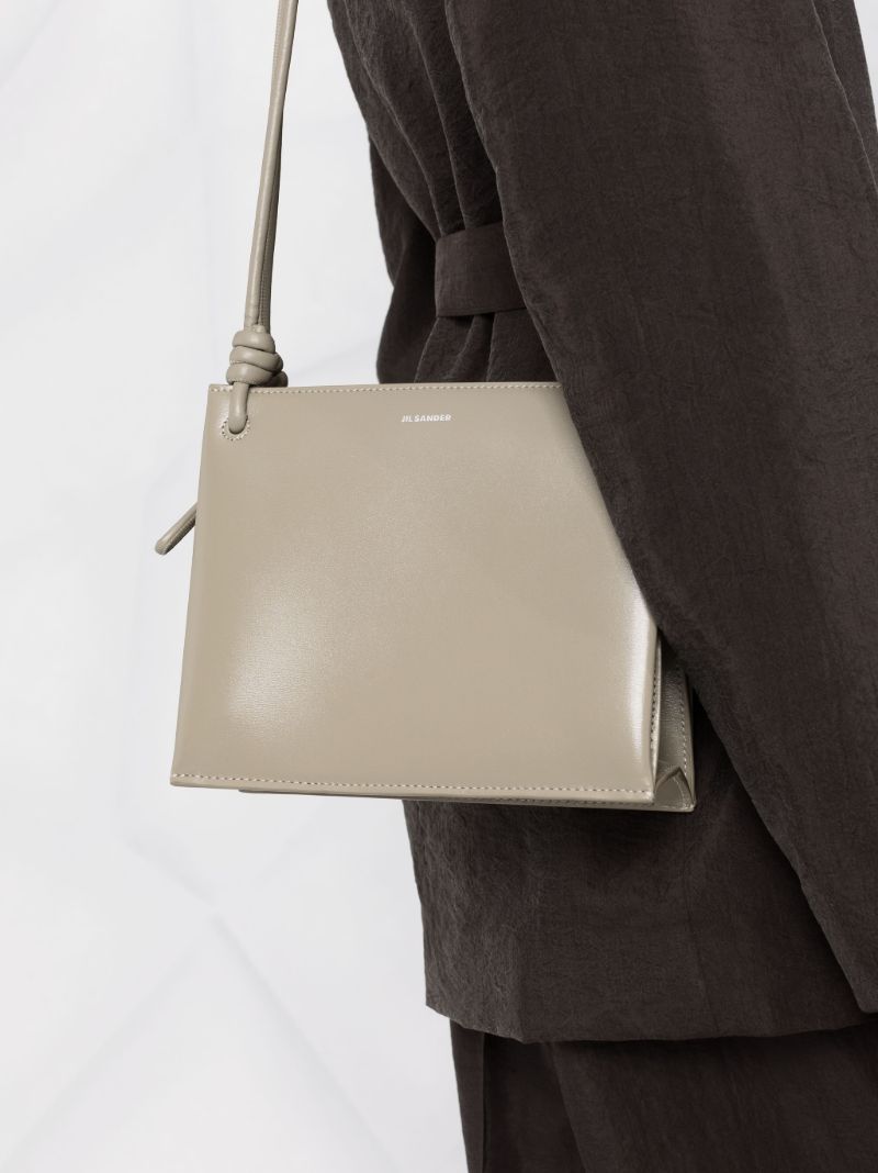Green Small Twist Leather Shoulder Bag