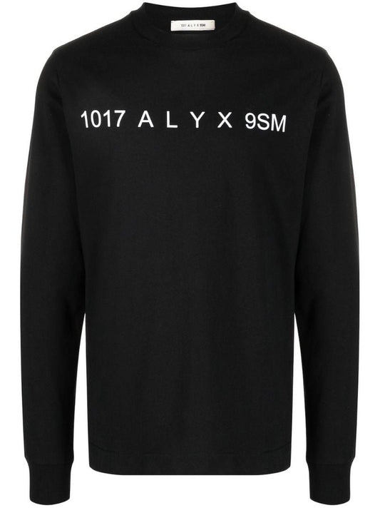 Black Logo Print Cotton T-shirt