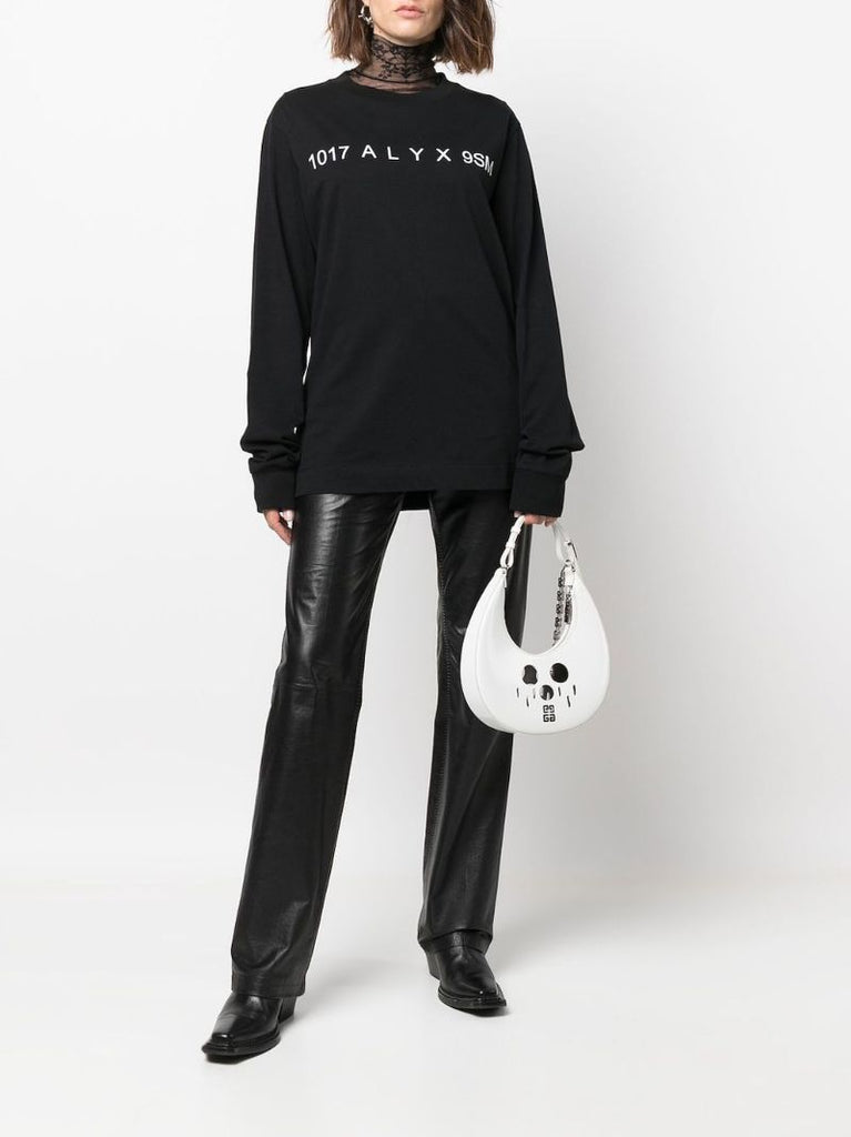 Black Logo Print Cotton T-shirt