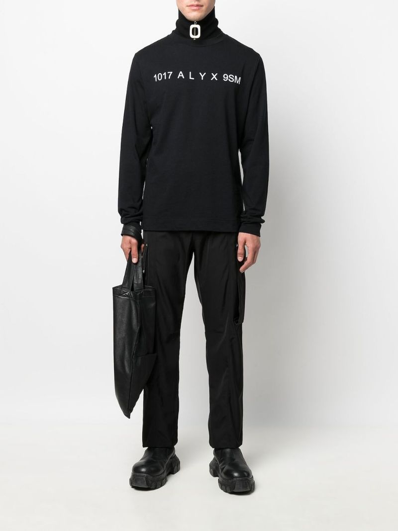 Black Logo Print Cotton T-shirt