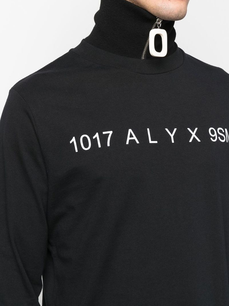 Black Logo Print Cotton T-shirt