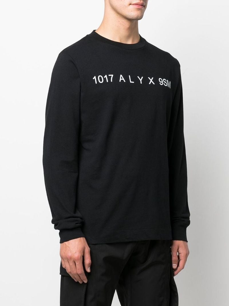 Black Logo Print Cotton T-shirt