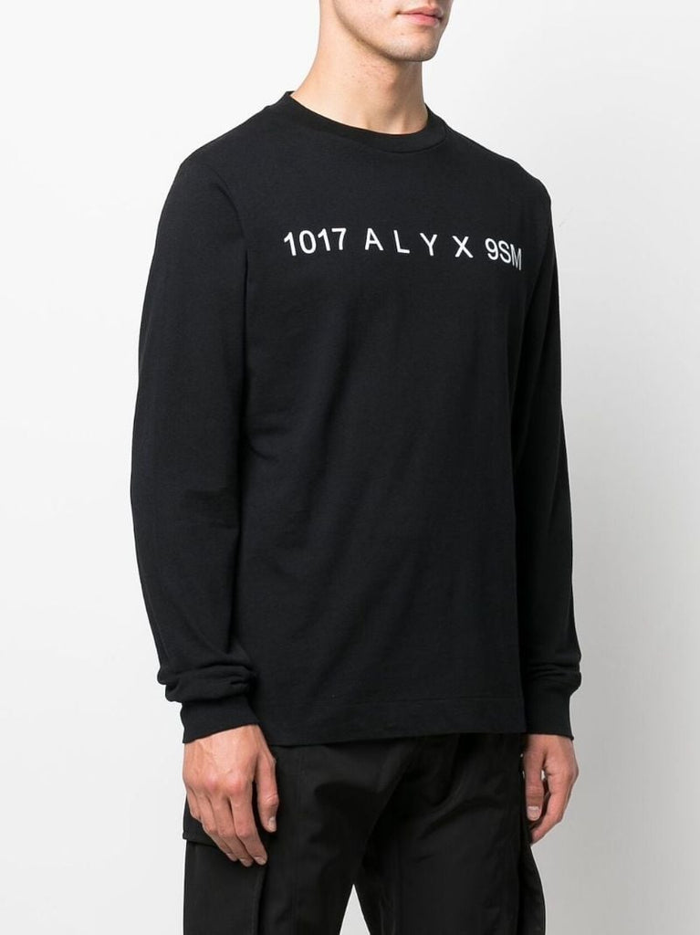 Black Logo Print Cotton T-shirt