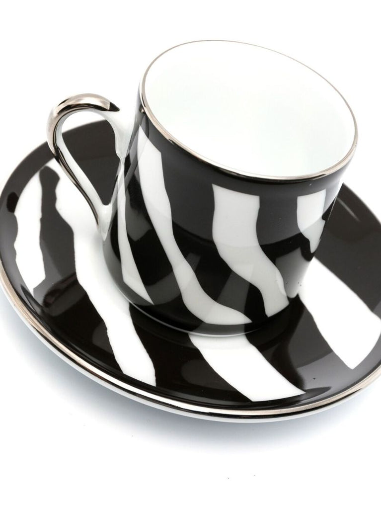 Black and White Zebra Porcelain Tea Set