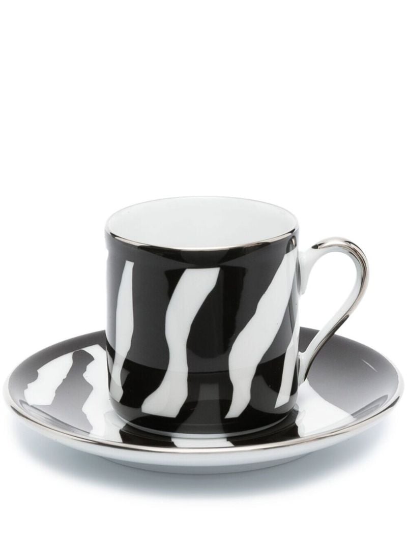 Black and White Zebra Porcelain Tea Set
