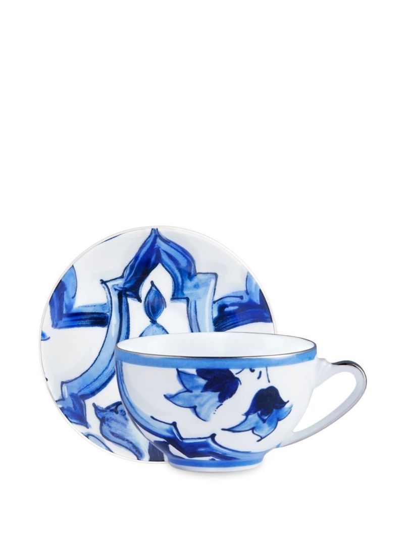 Blue Mediterraneo Print Tea Set