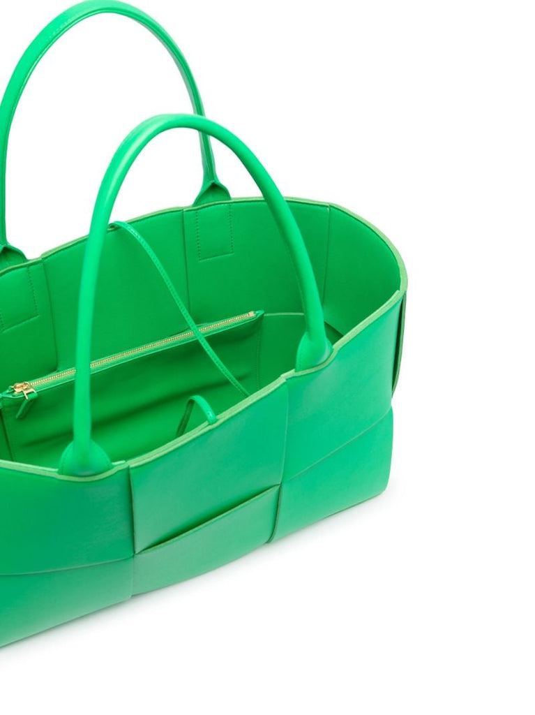 Green Arco Intrecciato Tote Bag