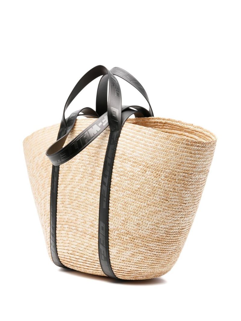 Neutral Raffia Tote Bag