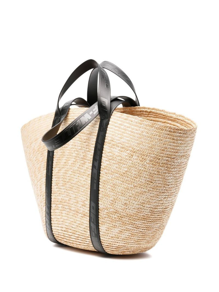 Neutral Raffia Tote Bag
