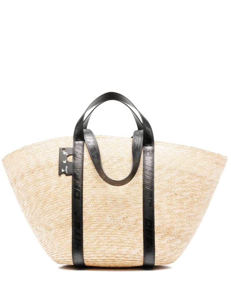 Neutral Raffia Tote Bag