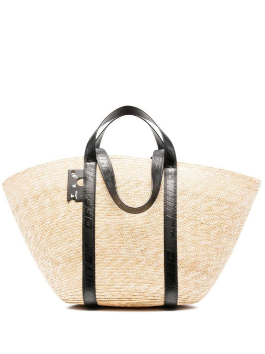 Neutral Raffia Tote Bag