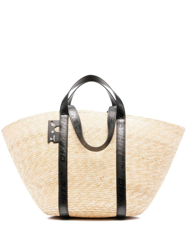Neutral Raffia Tote Bag