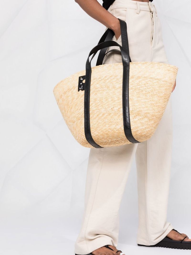 Neutral Raffia Tote Bag